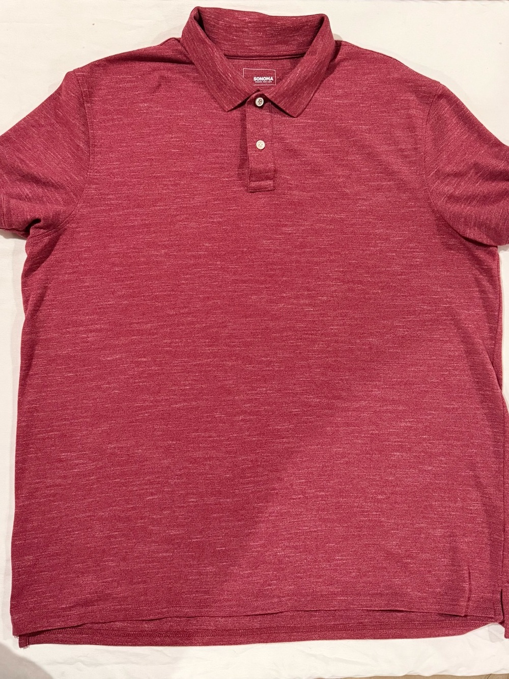 Sonoma Men's Heathered Burgundy Polo